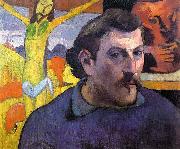 Paul Gauguin Self Portrait with Yellow Christ